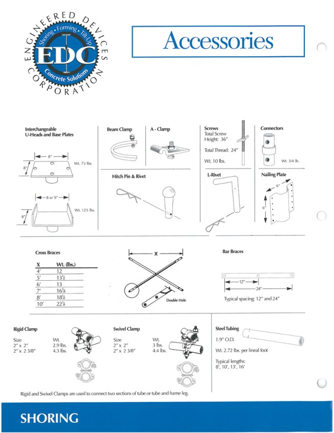 Shoring Accessories catalog cover