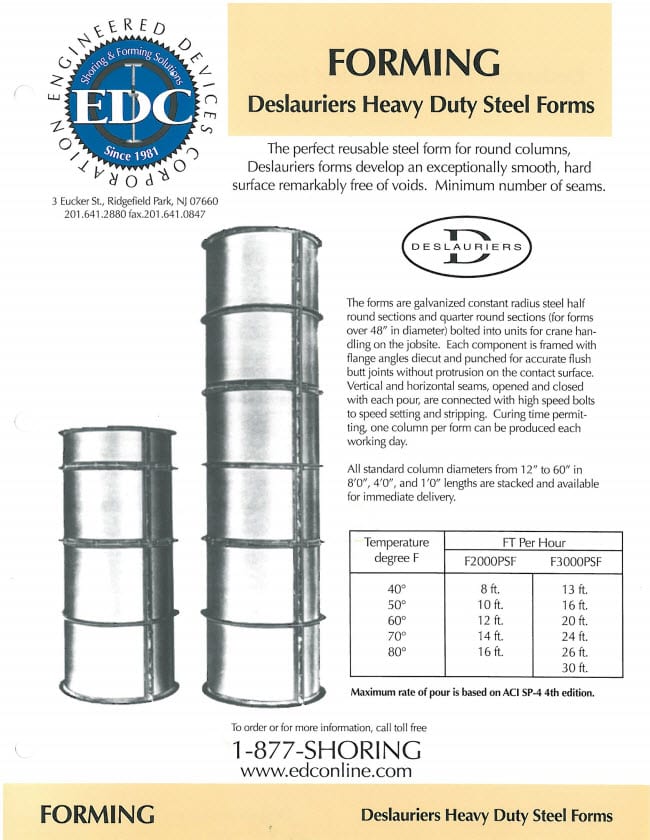 Heavy Duty Steel Forms catalog cover