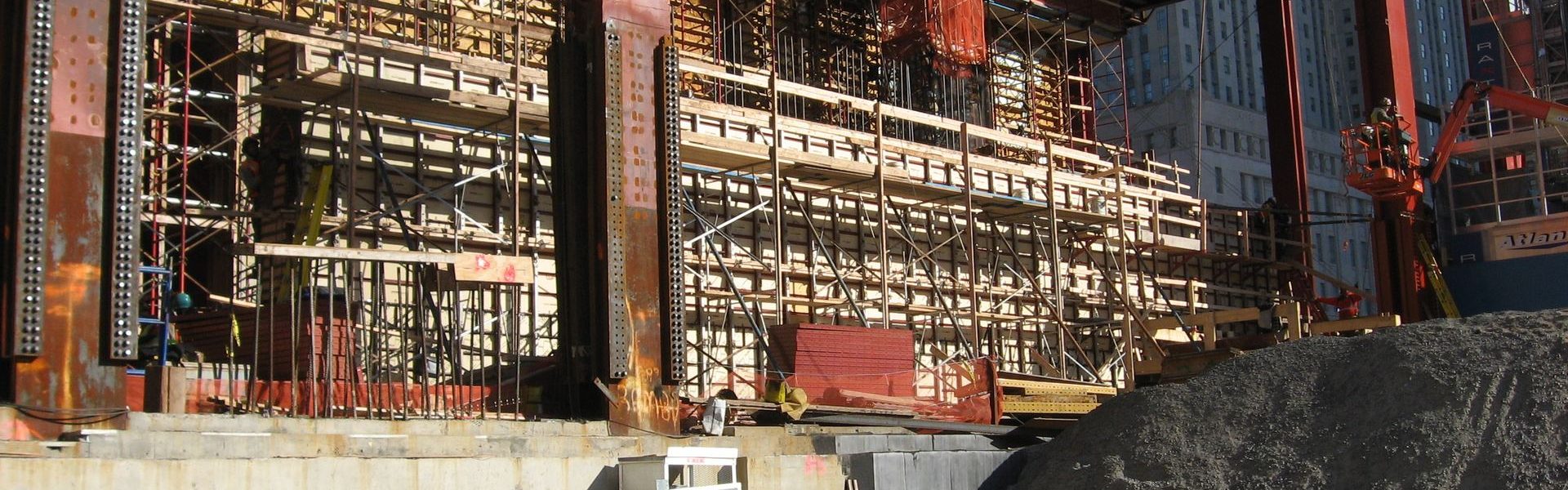 EDC formwork and shoring on an active jobsite